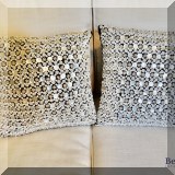 D64. 2 beaded MacKenzie-Childs pillows. - $48